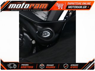 R RACING Aero Crash Protectors Black Kawasaki Ninja ZX-6 R ABS