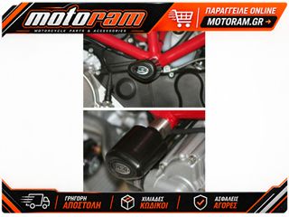 R RACING Aero Crash Protectors Black Ducati