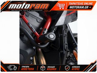 R RACING Aero Crash Protectors Black Kawasaki ZH2