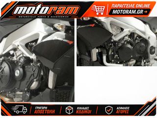 R RACING Aero Crash Protectors Black Aprilia Tuono V4/R