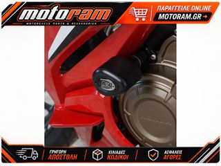 R RACING Aero Crash Protectors Black Honda CBR500R