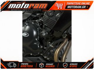 R RACING Aero Crash Protectors Black Kawasaki ER-6 N