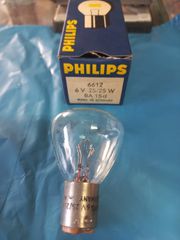 ΛΑΜΠΑ PHILIPS 6V25/25W ΨΙΛΟ ΝΤΟΥΙ MADE IN GERMANY 6612 ΔΙΠΟΛΙΚΗ BA 15D