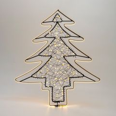 ΦΩΤΙΖΟΜΕΝΟ ΔΕΝΤΡΟ 37x45cm, 100 MINI LED, ΜΕΤΑΣΧΗΜΑΤΙΣΤΗ, ΜΑΥΡΟΣ ΜΕΤΑΛΛΙΚΟΣ ΣKEΛETOΣ, ΜΑΥΡΟ ΧΑΛΚΙΝΟ ΚΑΛΩΔΙΟ, ΘΕΡΜΟ ΛΕΥΚΟ LED, ΘΕΡΜΗ ΛΕΥΚΗ COB ΤΑΙΝΙΑ LED 2m, ΠΡΟΕΚΤΑΣΗ ΠΑΡΟΧΗΣ 3m, IP44