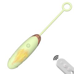 Vibrating Love Egg with Thrusting & Heating – 7 Functions – Remote Control – Green-thumb-1