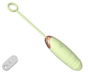 Vibrating Love Egg with Thrusting & Heating – 7 Functions – Remote Control – Green