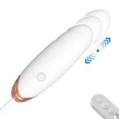 Vibrating Love Egg with Thrusting & Heating – 7 Functions – Remote Control – White-thumb-1