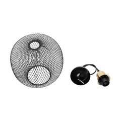 GLOBOSTAR® WIRE LE-201-0019 Μοντέρνο Κρεμαστό Φωτιστικό Οροφής με Ντουί 1 x E27 AC 220-240V IP20 - Μαύρο & Χρυσό - Μ25 x Π25 x Υ32cm-thumb-10