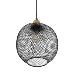 GLOBOSTAR® WIRE LE-201-0019 Μοντέρνο Κρεμαστό Φωτιστικό Οροφής με Ντουί 1 x E27 AC 220-240V IP20 - Μαύρο & Χρυσό - Μ25 x Π25 x Υ32cm-thumb-5