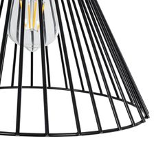 GLOBOSTAR® ARCWIRE LE-203-0015 Μοντέρνο Κρεμαστό Φωτιστικό Οροφής με Ντουί 1 x E27 AC 220-240V IP20 - Μαύρο - Μ25 x Π25 x Υ30cm-thumb-7
