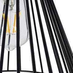GLOBOSTAR® ARCWIRE LE-203-0015 Μοντέρνο Κρεμαστό Φωτιστικό Οροφής με Ντουί 1 x E27 AC 220-240V IP20 - Μαύρο - Μ25 x Π25 x Υ30cm-thumb-8