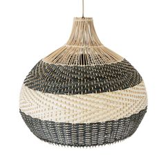 Boho Κρεμαστό Φωτιστικό Οροφής Μονόφωτο 1 x E27 AC220-240V IP20 - Φ60 x Υ60cm - Μπεζ - Χακί Ξύλινο Πλέγμα Καμπάνα - 5 Χρόνια Εγγύηση-thumb-17