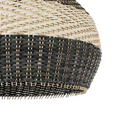 Boho Κρεμαστό Φωτιστικό Οροφής Μονόφωτο 1 x E27 AC220-240V IP20 - Φ60 x Υ60cm - Μπεζ - Χακί Ξύλινο Πλέγμα Καμπάνα - 5 Χρόνια Εγγύηση-thumb-8