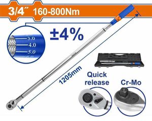 WADFOW ΔΥΝΑΜΟΚΛΕΙΔΟ 3/4" 1205mm / 160-800Nm (WWQ8D32)
