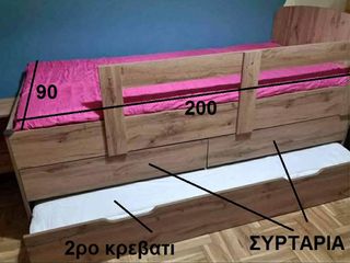 Δωρεάν παράδοση και συναρμολόγηση στη Θεσ/νίκη αποστολή πανελλαδικά κουκέτα χωρίς στρώματα με 2 συρτάρια σαν καινούργια