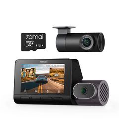 70mai Dash Cam 4K T800 & 1080 Rear Cam. & 128GB SD 3-Channel w/ Dual 4K, IMX678, AI Detection