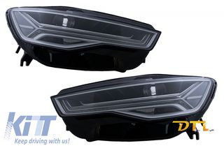 Full LED Headlights suitable for Audi A6 4G C7 (2011-2018) Facelift Matrix Design Sequential Dynamic Turning Lights