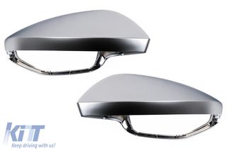 Mirror Covers Caps suitable for Audi A7 4K8 (2018-Up) A6 C8 (2019-2025) LHD Silver
