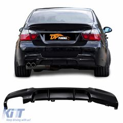 E90 M Technic M Performance Diffuser L Dual Output Piano Black Vacuum Plastic / 2004-2011