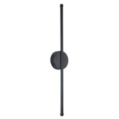 VenCore Linear Round 6093-20002 - Μοντέρνο Επιτοίχιο Δίφωτο LED 9W Μαύρο Αλουμίνιο 60CM με Ρυθμιζόμενο CCT Λευκό - Ημέρας - Θερμό - Χειρισμός CCT μέσω Διακόπτη On-Off