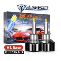 VenCore 3126-10200 - H1 - Ζεύγος Λαμπτήρων LED για Βάση H1 Κυρίως Φωτισμού Αυτοκινήτου η Μοτοσυκλέτας 45 Watt CanBus 4th Gen 18800 (9400+9400) Lumen 12-24 Volt Ψυχρό Λευκό 6000K