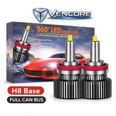 VenCore 3126-10204 - H8 - Ζεύγος Λαμπτήρων LED για Βάση H8 Κυρίως Φωτισμού Αυτοκινήτου η Μοτοσυκλέτας 45 Watt CanBus 4th Gen 18800 (9400+9400) Lumen 12-24 Volt Ψυχρό Λευκό 6000K