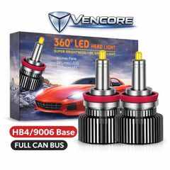 VenCore 3126-10210 - HB4 9006 - Ζεύγος Λαμπτήρων LED για Βάση HB4 9006 Κυρίως Φωτισμού Αυτοκινήτου η Μοτοσυκλέτας 45 Watt CanBus 4th Gen 18800 (9400+9400) Lumen 12-24 Volt Ψυχρό Λευκό 6000K