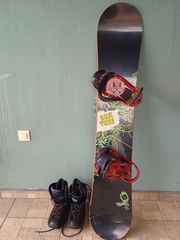 Σετ Snowboard Burton Blunt + Δέστρες + Μπότες + Θήκη Μεταφοράς