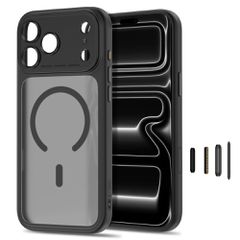 Tech-Protect MagPeak MagSafe CC Case for iPhone 18 Pro Max / 17 Pro Max - Matte Black-thumb-1