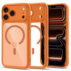 Tech-Protect MagPeak MagSafe CC Case for iPhone 18 Pro / 17 Pro - Transparent Orange