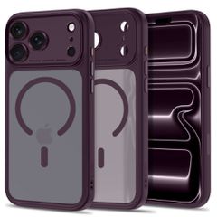 Tech-Protect MagPeak MagSafe CC Case for iPhone 18 Pro / 17 Pro - Dark Cherry Matte