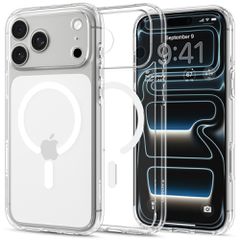 Spigen Ultra Hybrid MagSafe Case for iPhone 18 Pro / 17 Pro - Clear and White