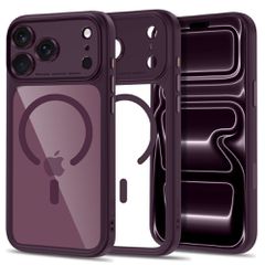 Tech-Protect MagPeak MagSafe CC Case for iPhone 18 Pro Max / 17 Pro Max - Clear Burgundy