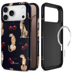 Tech-Protect Lamano MagSafe case for iPhone 18 Pro / 17 Pro - black and brown