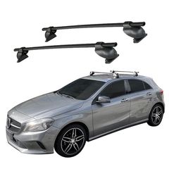 Μπάρες Οροφής Σιδερένιες Cam Με Άκρα Logico Για Hyundai Accent III 5D 06-10 / Kia Picanto 5D 04-10 / Skoda Superb 4D 02-07 120cm Μαύρες 2 Τεμάχια
