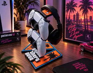 GTA VI Inspired Controller Stand – 3D Printed