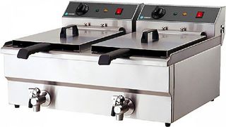 ΠΡΟΣΦΟΡΑ!!! Fresh Ηλεκτρική Φριτέζα Διπλή 8kW Χωρητικότητας 2x12lt 57x46x32.5cm FT1010N