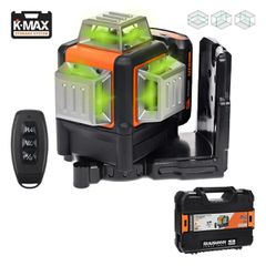 Αλφάδι Laser αυτοαλφαδιαζόμενο KRAUSMANN 3×360° πράσινης γραμμής 12V σε εργαλειοθήκη Κ-ΜΑΧ ( 2101 )