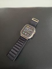 APPLE Watch Ultra 2 49mm Natural Titanium με Trail Loop Blue