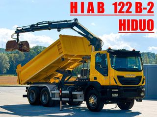 Ανατροπή + Γερανός Iveco 2014 Iveco TRAKKER 360 Kipper 4,90 m HIAB 122 B-2 FUNK 6x4