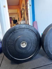 Δίσκοι bumper 2 x 25kg Φ50 — αχρησιμοποίητοι
