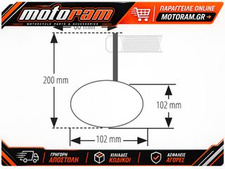 HIGHSIDER Montana Rim Bar End Mirror With LED Indicators (1pc)