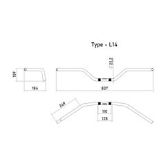 HIGHSIDER pro Flat Track Bar L14,22mm,chrome plated-thumb-2