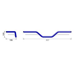 HIGHSIDER pro Flat Track Bar L14,22mm,chrome plated-thumb-1