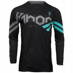Μπλούζα Παιδική THOR Youth Pulse S22 Jersey Μαύρη-Μέντα