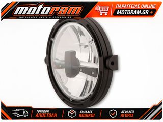 HIGHSIDER pro 7 Inch Headlight Frame-R1 Type 3 LED Black Side Mount