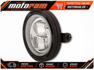 HIGHSIDER pro 5 3/4 Inch Headlight Frame-R2 Type 7 LED Black Side Mount