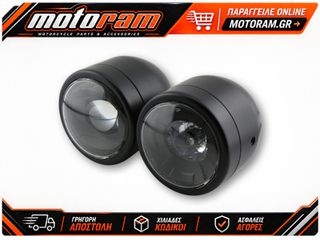 HIGHSIDER smart LED headlight TWIN, black, side mounting