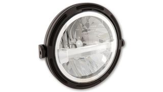 HIGHSIDER pro 7 Inch Headlight Frame-R1 Type 4 LED Black Side Mount-thumb-1