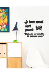 Stewehome Διακοσμητική επιγραφή τοίχου με το κείμενο Fe Yusra Suphesiz Her Bir Kolaylik Vardir Μαύρο